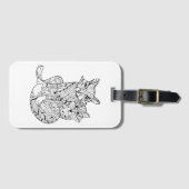 Boho Vos Doodle Bagagelabel (Voorkant (horizontaal))