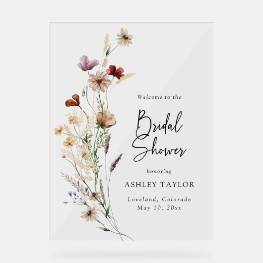 Boho Vrijgezellenfeest acryl teken Acryl Bord (Voorkant)