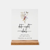 Boho Vrijgezellenfeest acryl teken Acryl Bord (Voorkant)