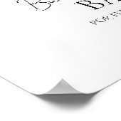 Boho Vrijgezellenfeest Bubbly Bar Pop Fizz Clink S Poster (Hoek)