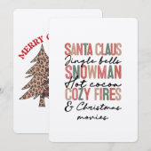 Boho vrolijk kersttypografie citaat groet  feestdagenkaart (Voorkant / Achterkant)