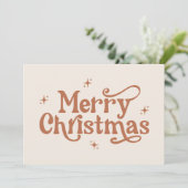 Boho Vrolijk Kerstvakantie Kaart (Staand voorkant)