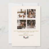 Boho Vrolijke Kerstmis Collage Kaart (Achterkant)