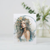 Boho vrouw briefkaart (Staand voorkant)