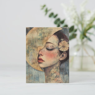 Boho vrouw en halve maan