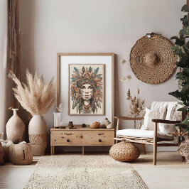 Boho Vrouw Moderne Kunst Poster