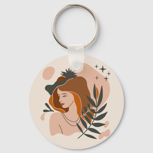 Boho Vrouw Sterren Sleutelhanger (Achterkant)
