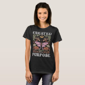 Boho Vrouwen Christelijk Creëer met Doel T-shirt (Voorkant volledig)