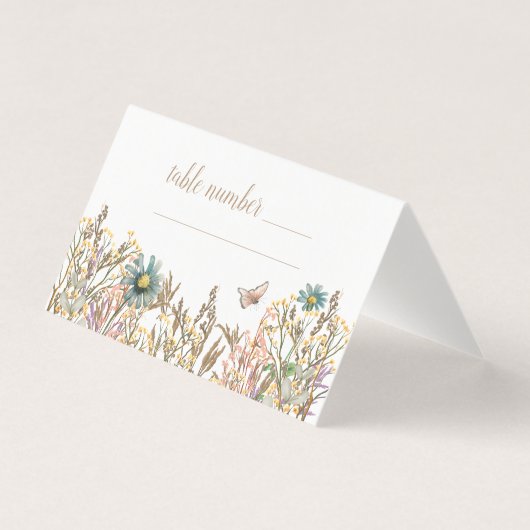 Boho-vultabelnummer Butterfly Kaart (Voorkant)