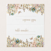 Boho-vultabelnummer Butterfly Kaart (Buitenkant ongevouwen)