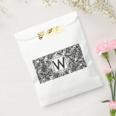 Boho W Monogram Bedankzakje (Gezegeld)