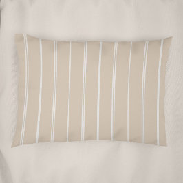 Boho warme neutrale gestreepte patroon minimalisti kussensloop