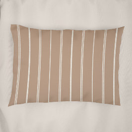 Boho warme neutrale gestreepte patroon minimalisti kussensloop