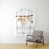Boho waslijn baby shower welkomstbord wandkleed (In situ)