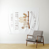 Boho waslijn baby shower welkomstbord wandkleed (In Situ (horizontaal))