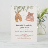 Boho Watercolor Baby Genre Reveillez Invitation (Debout devant)