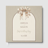 Boho Watercolor Bow Mariage livre d'hôtes (Recto)