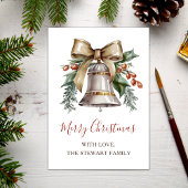 Boho Watercolor - Carte de Noël Bell