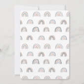 Boho Watercolor Cloud Genre Neutre Invitation (Dos)