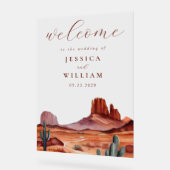 Boho Watercolor Desert Mariage Welcome (Angle)
