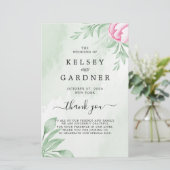 Boho Watercolor Eucalyptus Wedding Programme (Debout devant)