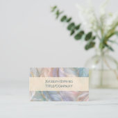 Boho Watercolor Feather Pastels Carte de visite (Debout devant)