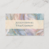 Boho Watercolor Feather Pastels Carte de visite (Devant)