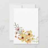 Boho Watercolor Fleur sauvage Baby shower Merci  (Dos)
