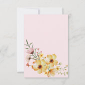 Boho Watercolor Fleur sauvage Baby shower Merci  (Dos)