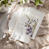 Boho Watercolor Fleurs sauvages Faire-part de mari