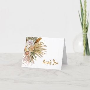 Boho Watercolor Floral Carte de remerciements