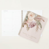 Boho Watercolor Floral Nom personnalisé Année (Devant avec enveloppe)
