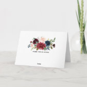 Boho Watercolor Herfst Bloemenslingers Bedankkaart (Achterkant)