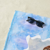 Boho Watercolor Mermaid Personalized Strandlaken (In situ)