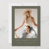 Boho Watercolor Mountain Faire-part de mariage (Dos)