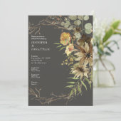Boho Watercolor Neutral Colors Wedding Invitation (Debout devant)