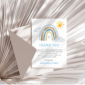 Boho Watercolor Rainbow Baby shower Carte de remer