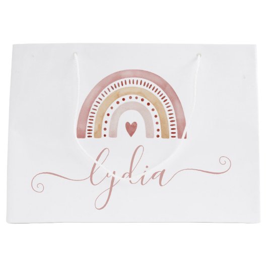 Boho Watercolor Rainbow Cadeau sac (Devant)