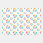 Boho Watercolor Rainbow Dot Wrapper Set Papier (Devant 3)