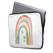 Boho Watercolor Rainbow Laptop Sleeve (Voorkant Links)