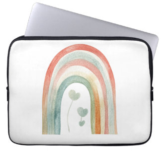 Boho Watercolor Regenboog Laptop Sleeve