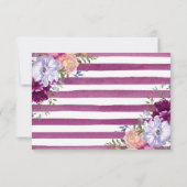 Boho Watercolor Summer Flowers Wedding Carte RSVP (Dos)