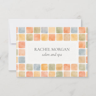BOHO WATERCOLOR TEGELS WARME PASTEL cadeaukaart