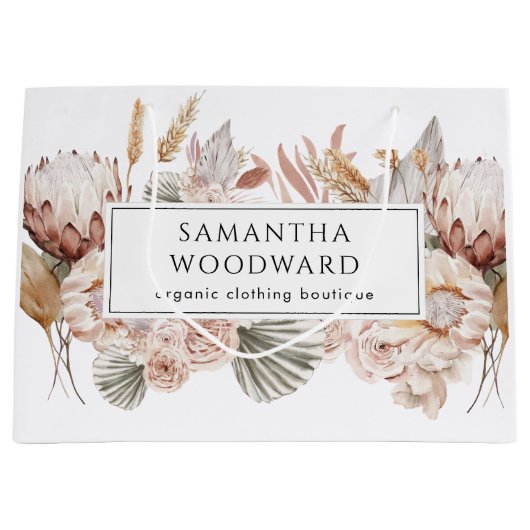 Boho Watercolor Vêtements Boutique Sac Shopping (Devant)