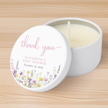 Boho Watercolor Wilde Bloem Baby Shower Bedankt