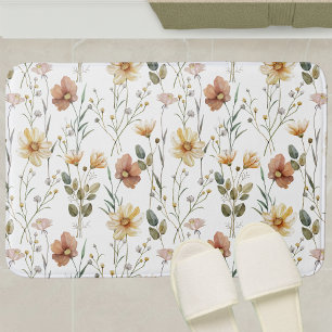 Boho Watercolor Wilde Bloem Badmat