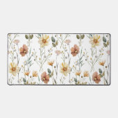 Boho Watercolor Wildflower Bureaumat (Voorkant)