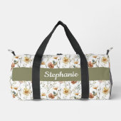 Boho Watercolor Wildflower Monogram Plunjezak (Voorkant)