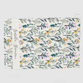 Boho Watercolor Wildflower Personalized Name Golfhanddoek (Horizontaal)