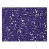 Boho Watercolor Wildflowers Navy  Tafelkleed (Voorkant (Horizontaal))